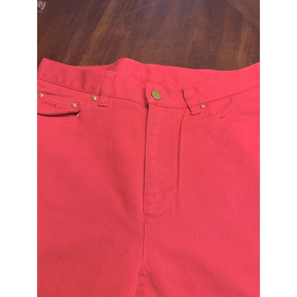 Lauren Ralph Lauren Red Jeans cotton stretch size 10 - Picture 2 of 5
